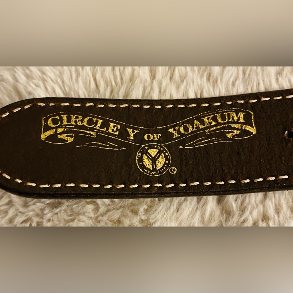 NWOT Circle Y of Yoakum Rising Sunflower Filigree Leather Belt - Picture 4 of 9